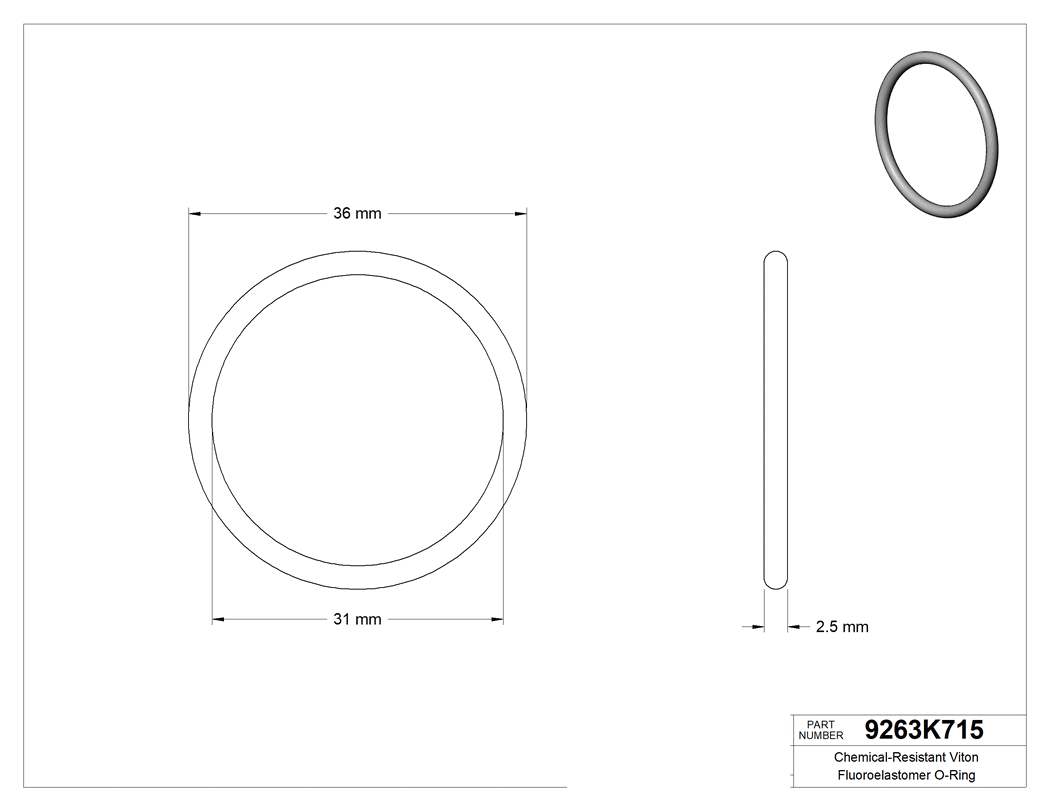 Technical drawing - 9263K715